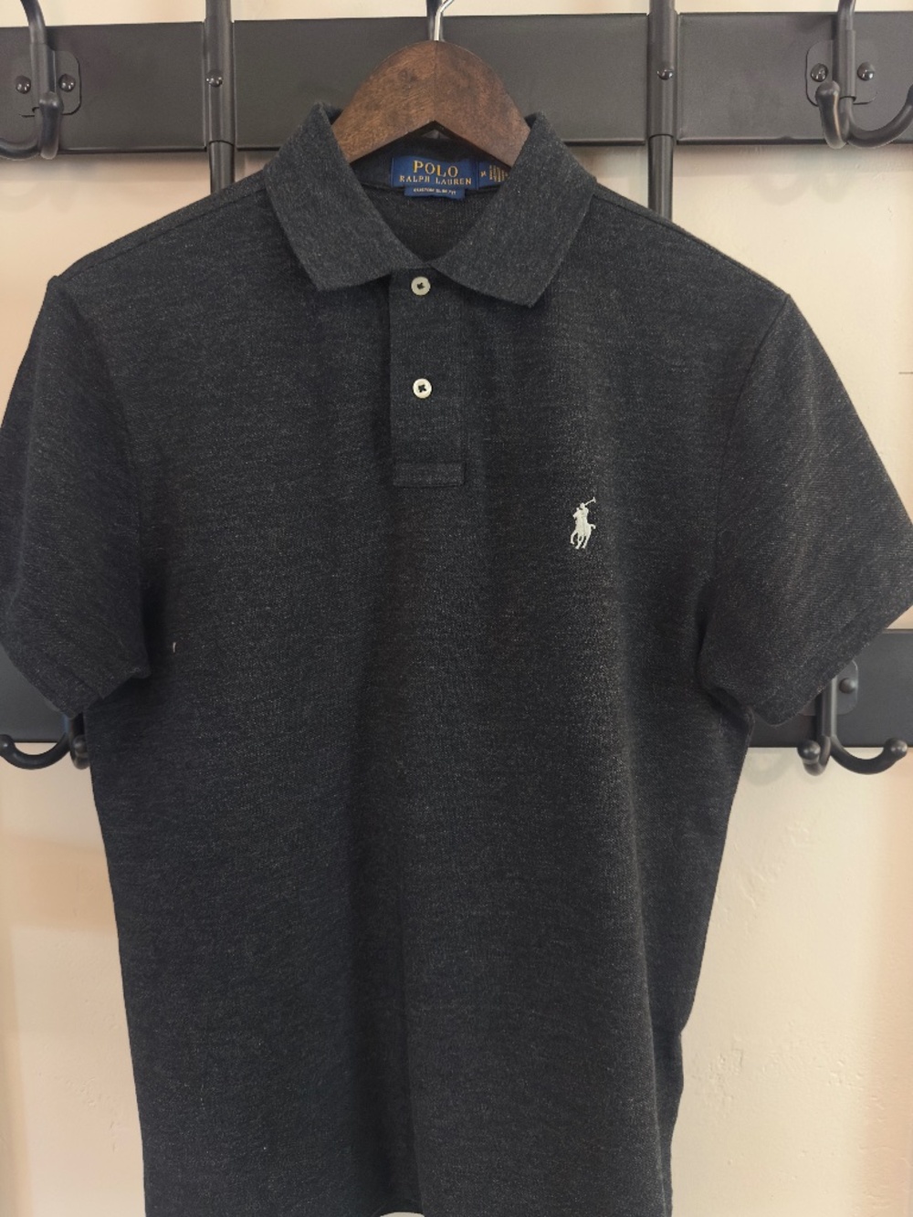 Polo Ralph Lauren Iconic Mesh Polo Canterbury Heather Custom Slim Fit Men’s Medi